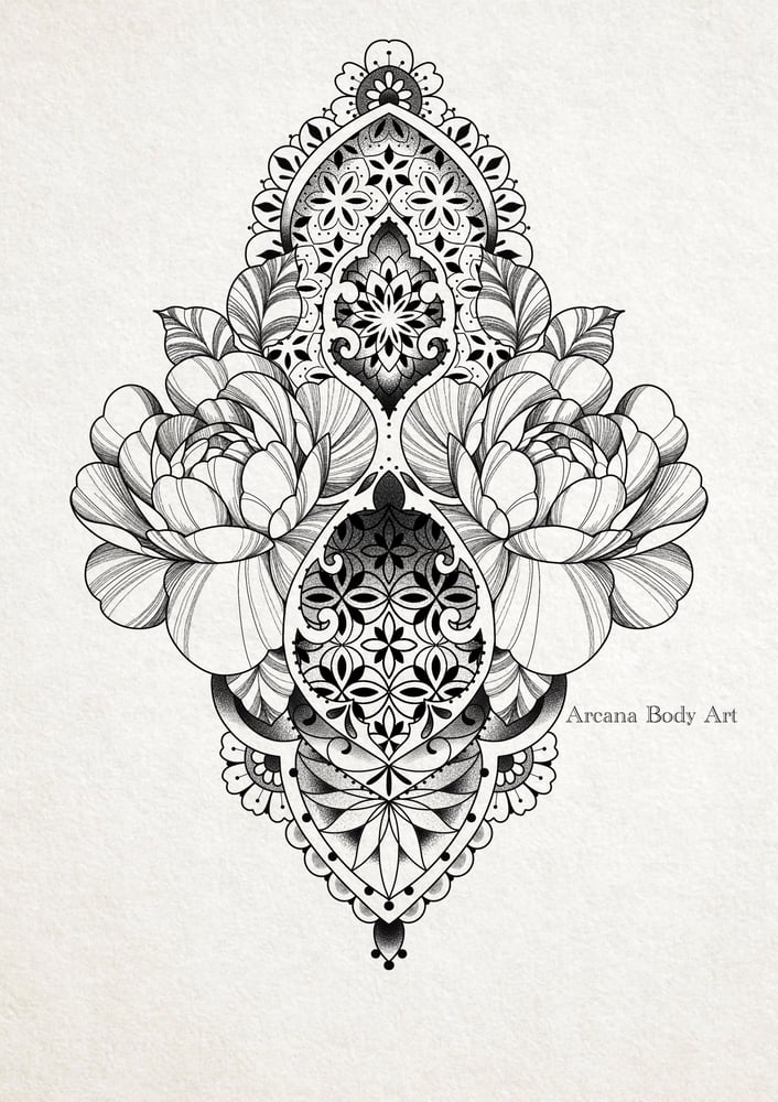 Image of Flash Ornement Symmetrie Florale 2