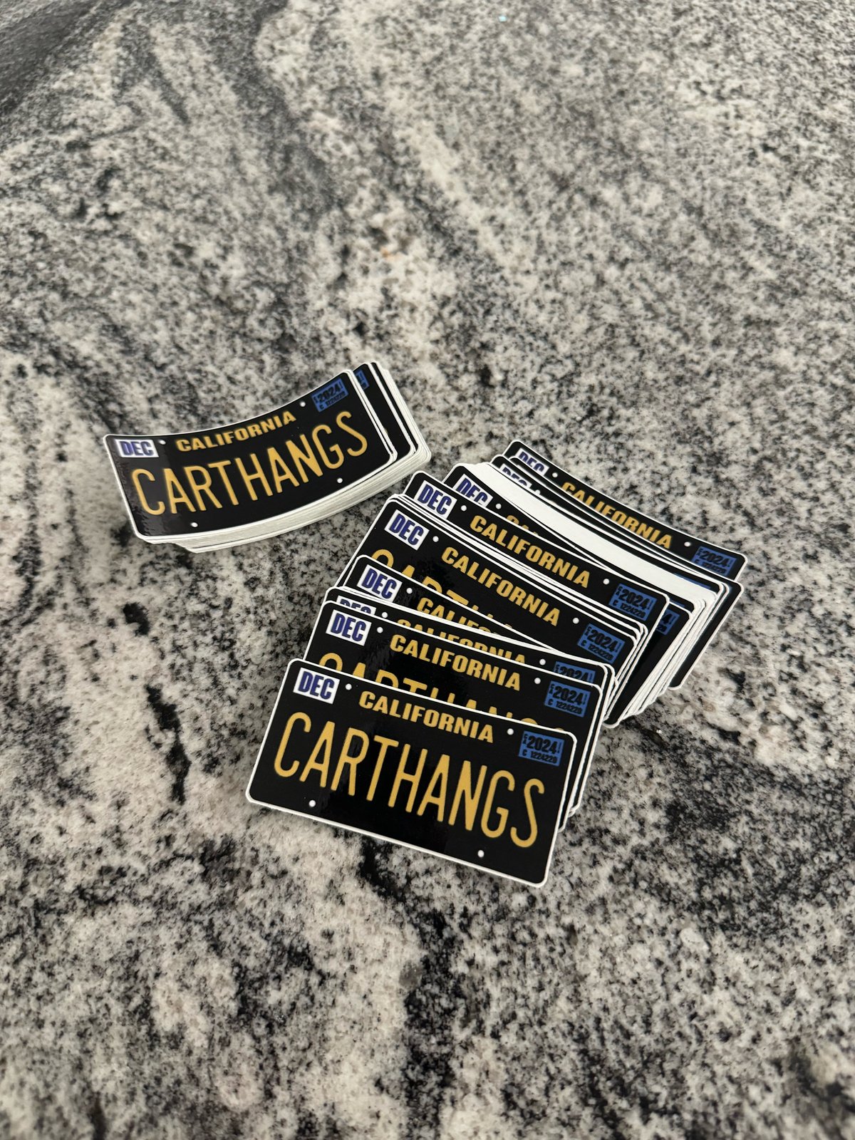 CARTHANGS LICENSE PLATE STICKERS | carthangs
