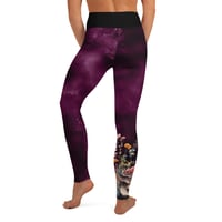 Image 2 of Colorful Mushroom/Mycology/Fungus Watercolor Yoga Leggings