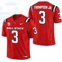 Custom Corey Thompson Jr Ball State Cardinals Jersey 2026 (REPLICA) Red