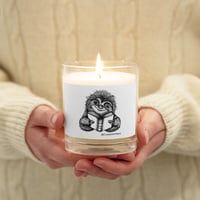 Sloth Reading a Book Glass Candle Jar Art by Crystal's Art Paws