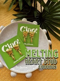 Image 1 of MELTING HEART STUD EARRINGS 