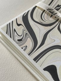 Image 1 of Marbled Notecard Set - Winter White Swirls