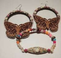 Image 2 of Blushing Butterfly Garden Jewelry Set
