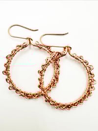 Image 2 of Chain-Wrapped (Copper) Earrings