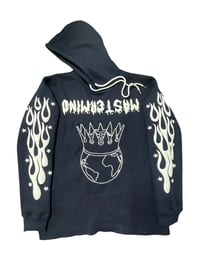 Image 1 of Navy Mastermind Flame Hoodie