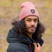 Image 2 of Badge Of Honor Beanie Pink