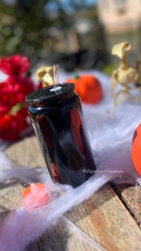 Image 3 of 16oz Black Glass Can w/Acrylic lid 