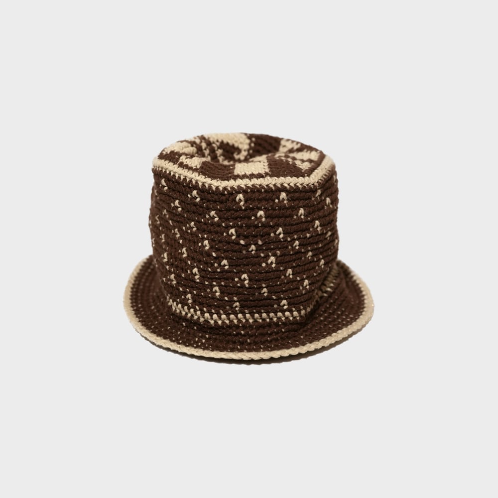 Image of Crochet Bucket Hat (Brown) (S/M)