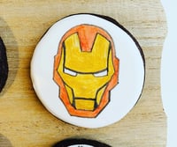 Image 3 of Avengers themed set of 6 biscuits 