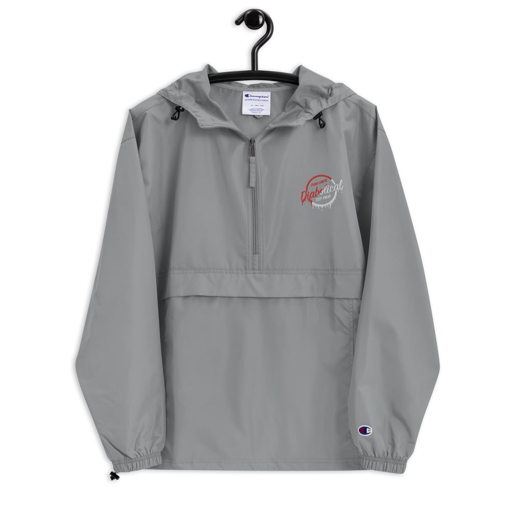 Diabolical "Drip" Logo embroidered Champion Packable Jacket