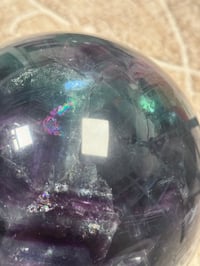 Image 10 of XXL 20LB RAINBOW FLUORITE SPHERE -CHINA- B