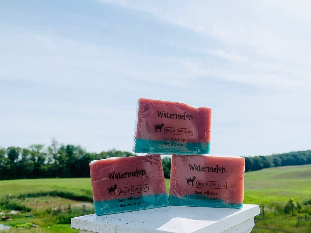 Image of Exfoliating watermelon soap