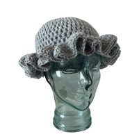 Image 1 of Grey Ruffle Hat