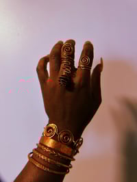 Image 2 of Copper X Crystal Ring