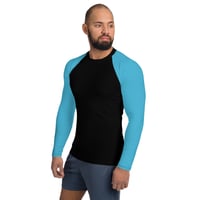 Image 3 of Enigma Cyan Men's Rash Guard 