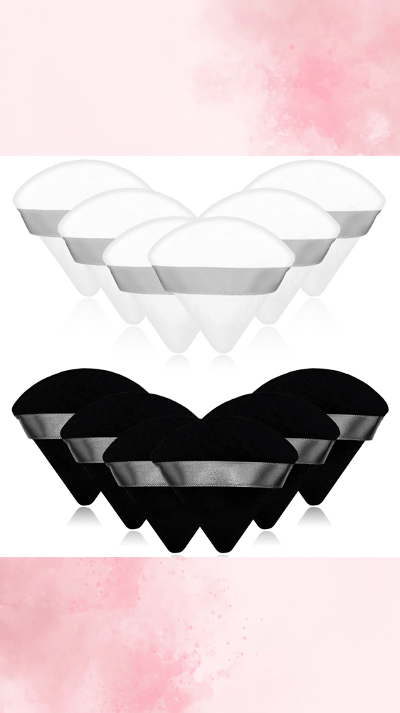 Image of 12-Pc Powder Puff Face Soft Triangle Makeup Beauty Blender