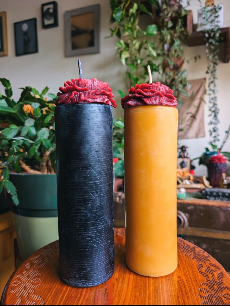 Image of 9" Rose Pillars