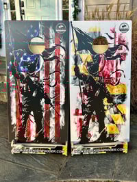 Image 2 of Brackish Wooder Cornhole Boards - MD Flag - Soldier Silhouette - MT6422