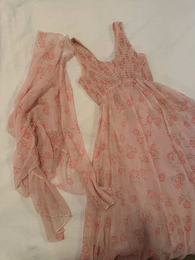 early 70s bohemian dream dress and matching shawl