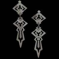 Image 1 of AZTECAH Earring Long. SILVER or OX. Normal Price 1.550.- NOW: