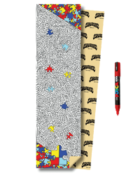"The Missing Piece Maze W/Posca 3m" Griptape - Skrrt Griptape Limited Edition 
