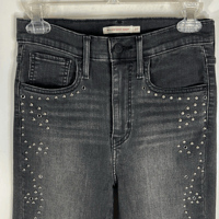 Image 6 of LEVI’S mile high super skinny dark gray studded jeans
