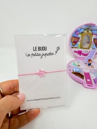 Image 3 of Ensemble bracelet et Polly Pocket rond rose fleur Théatre