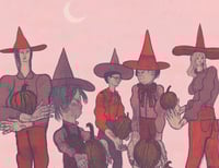 Image 3 of Witchy Pumpkins - Print