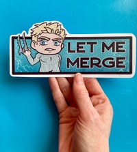 Image 2 of Trigun Stampede Knives “Let Me Merge” Bumper Sticker