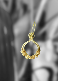 Image 3 of Citrine Hoop Earrings