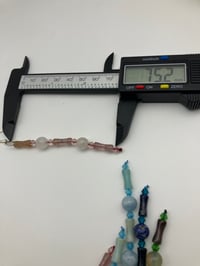 Image 3 of Bamboo Healing Crystal Dangling Earrings  | 95mm • 