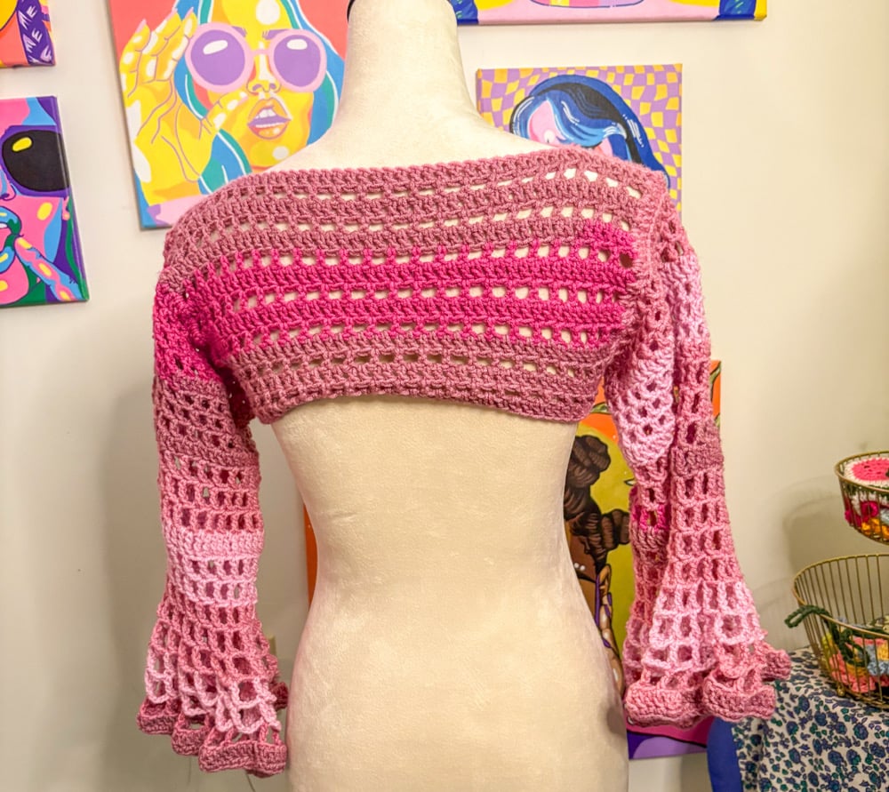 Image of Pink Ombré Shrug - MADE-TO-ORDER