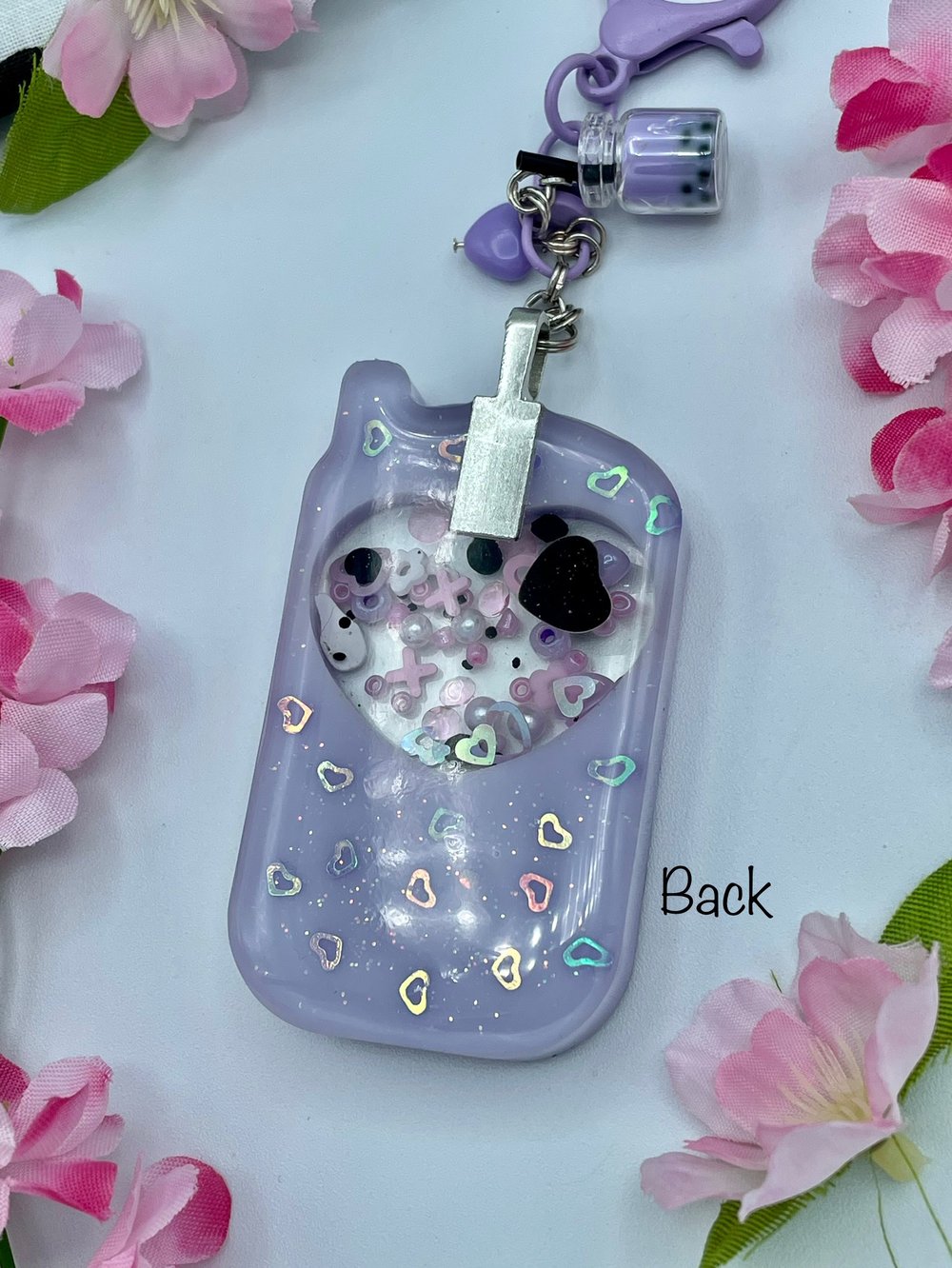 Image of Keychain - Purple Cell Phone