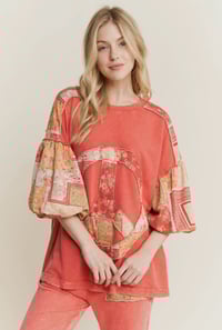 Image 1 of Patchwork Boho Top