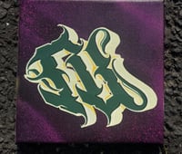 Handpainted Letter N Dark Green (Negative)