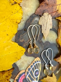 Image 4 of Simple Long Citrine Earrings