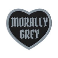 Morally grey heart Embroidered patch