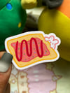Sleeping pop tart bunny sticker