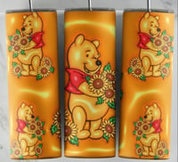 Sunflower Pooh bear 20oz tumbler