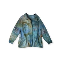 Image 1 of L 100% Cotton Twill Utility Jacket in Earthy Watercolor Ice Dye