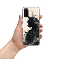 Image 14 of Black Cat On Ivory Clear Case for Samsung®