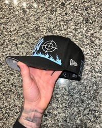 Image 2 of BBY BLUE FLAME NY YANKEES CUSTOM FITTED CAP