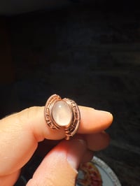 Image 3 of Rose quartz copper ring