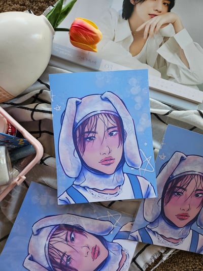 Image of Snow Bunny Hyunjin 🐭 Mini Print