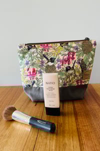 Image 3 of Fabric Zipper Pouch - Blue Wrens