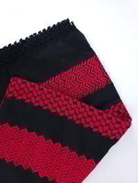 Image 5 of Neon red & Black Keffiyeh (Made in Jordan)