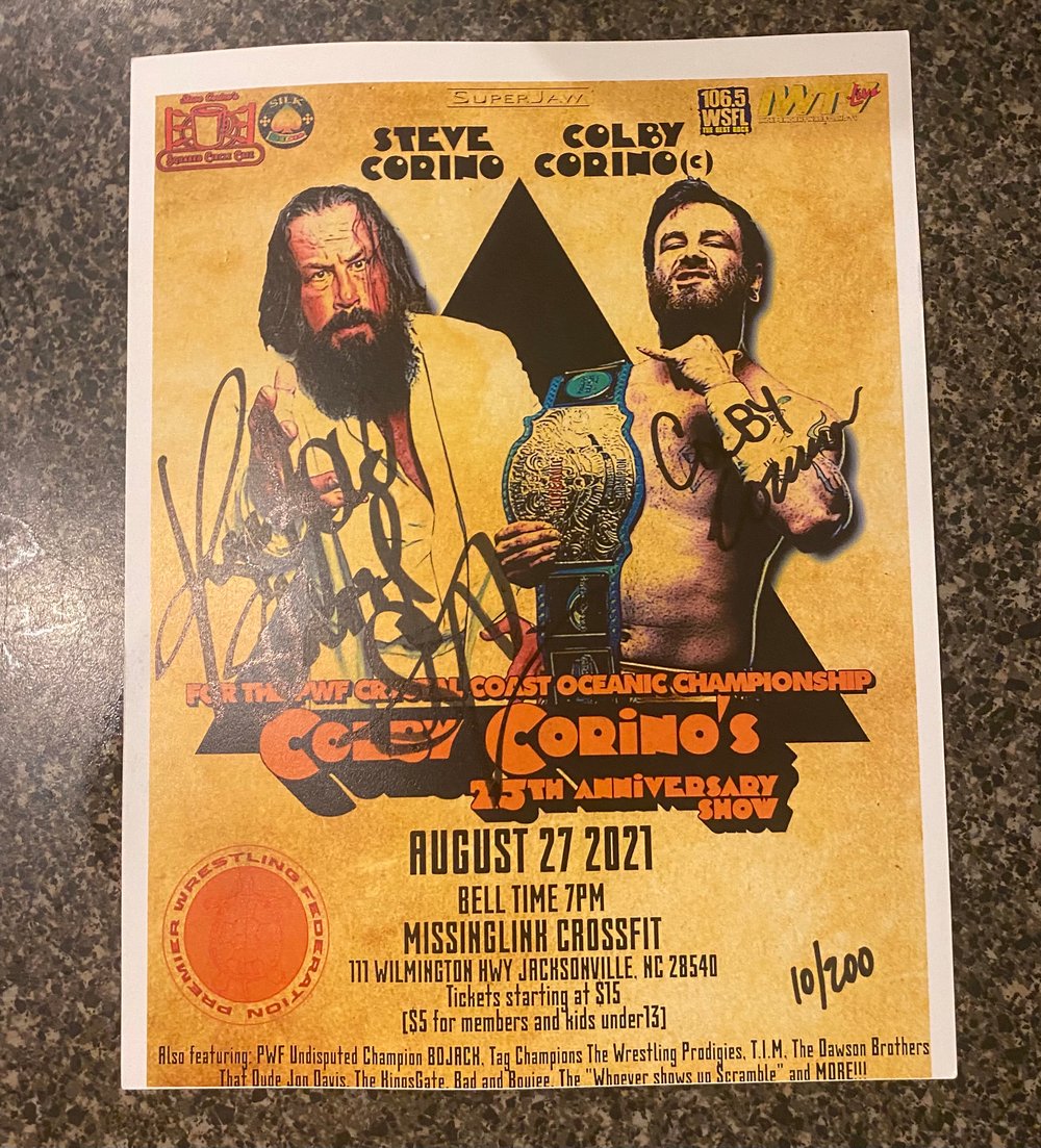 *LIMITED QUANITITES* Colby/Steve Corino Signed Poster