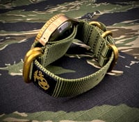Image 5 of Brass Balls 5 Buckle Zulu Watch Strap