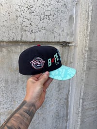 Image 2 of TRI TONE PACIFIC BLUE SEATTLE KRAKEN CUSTOM FITTED CAP